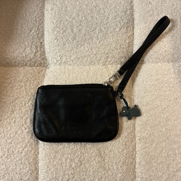 RADLEY LONDON Black Leather Wristlet with Button Details - Picture 3 of 6